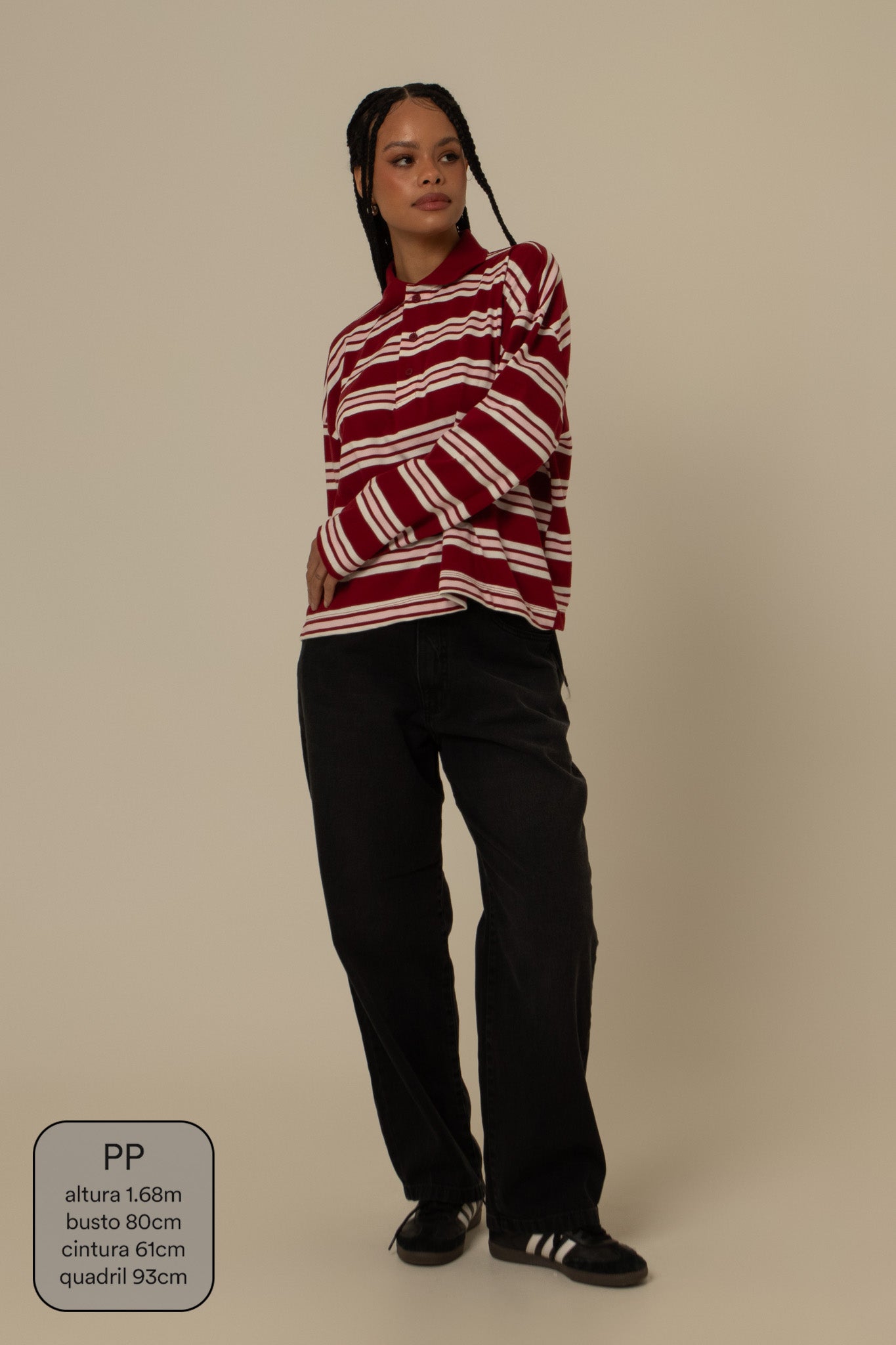 polo listrada oversized manga longa luv