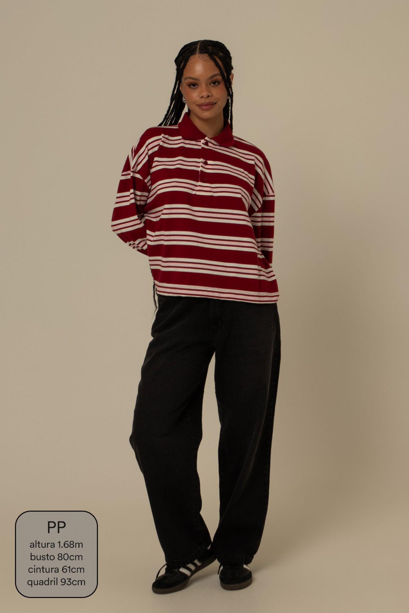 polo listrada oversized manga longa luv