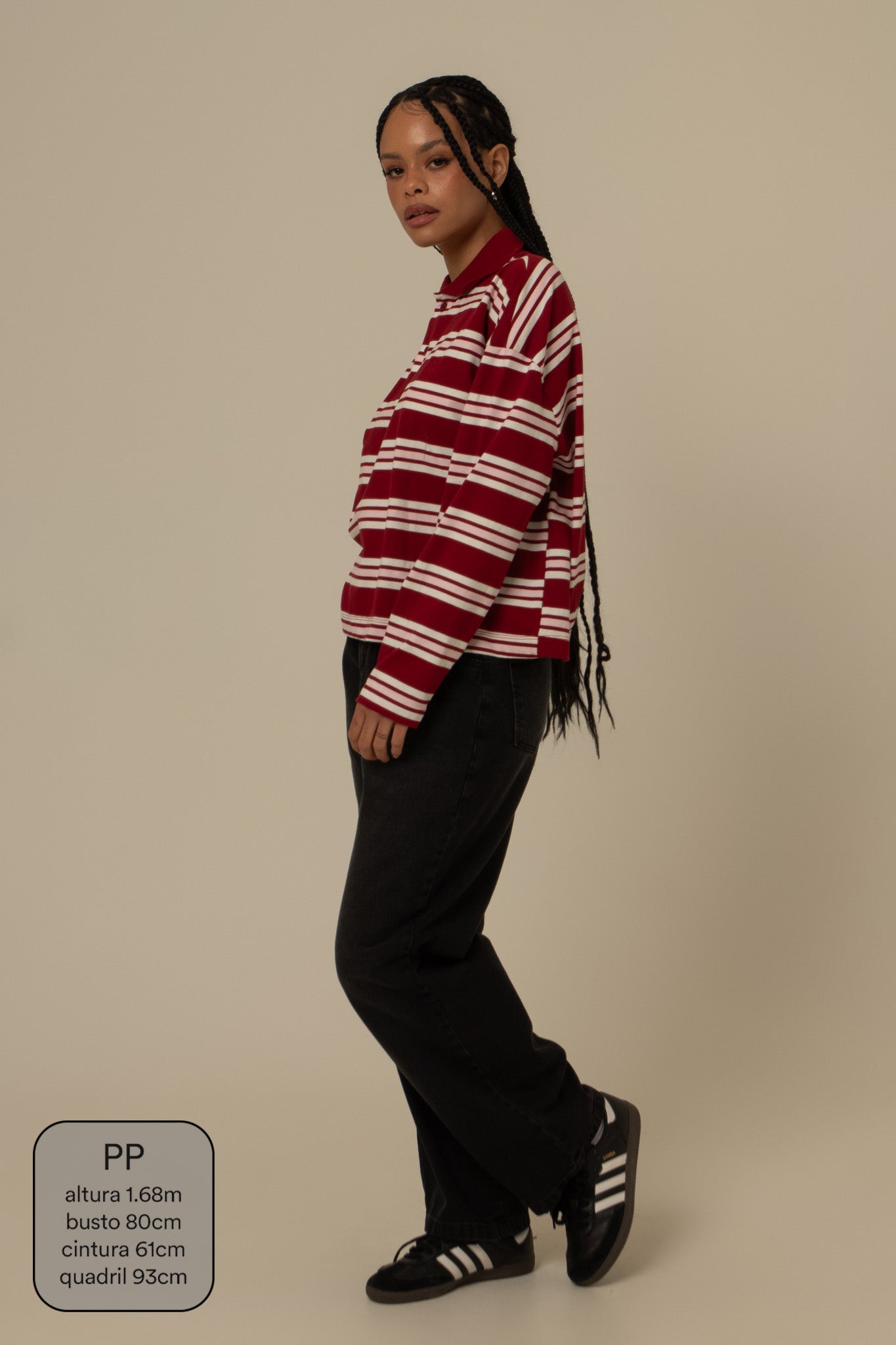 polo listrada oversized manga longa luv