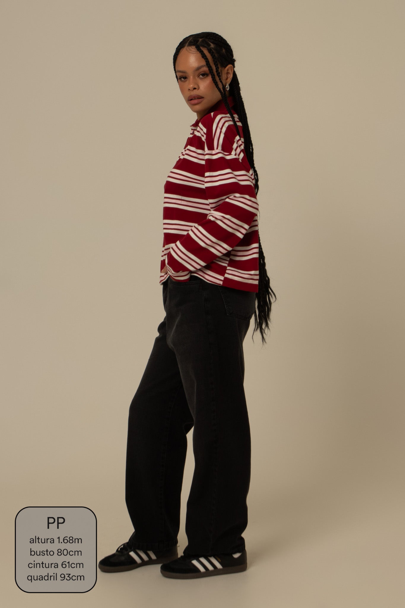 polo listrada oversized manga longa luv