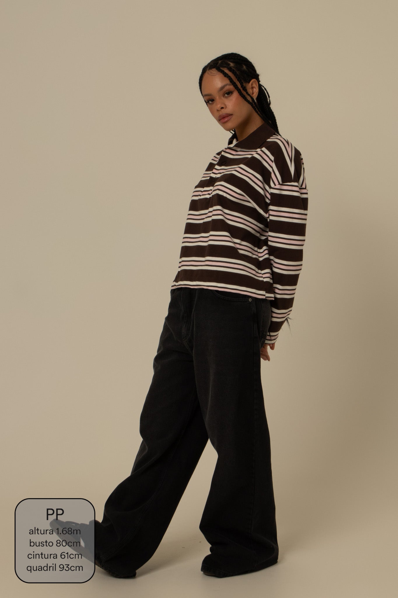 polo listrada oversized manga longa luv
