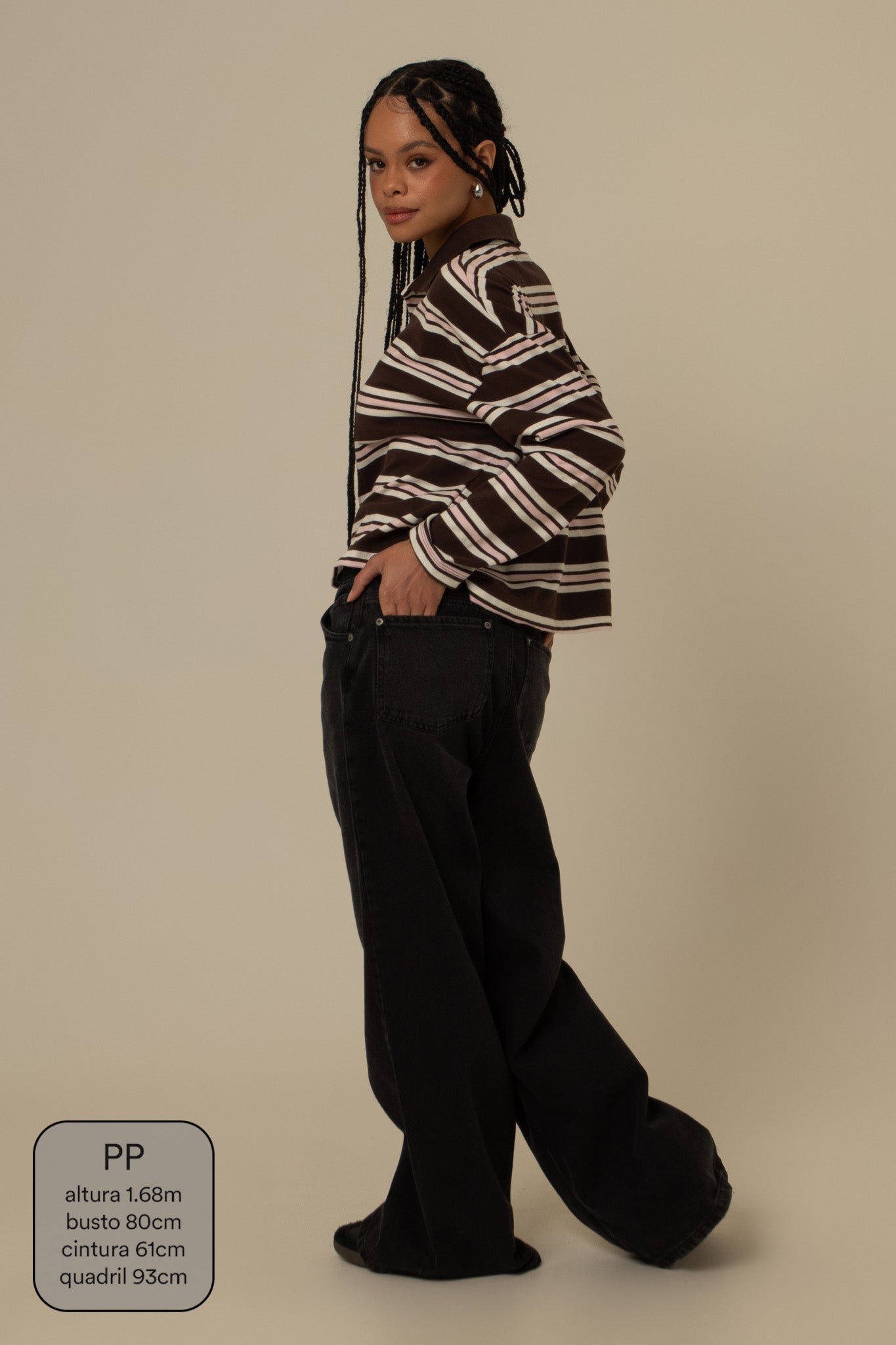 polo listrada oversized manga longa luv