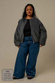 jaqueta canelada bomber
