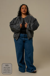 jaqueta canelada bomber