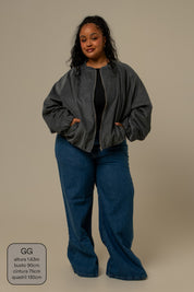 jaqueta canelada bomber