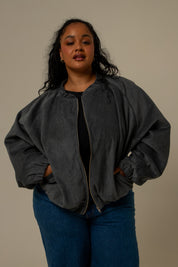 jaqueta canelada bomber