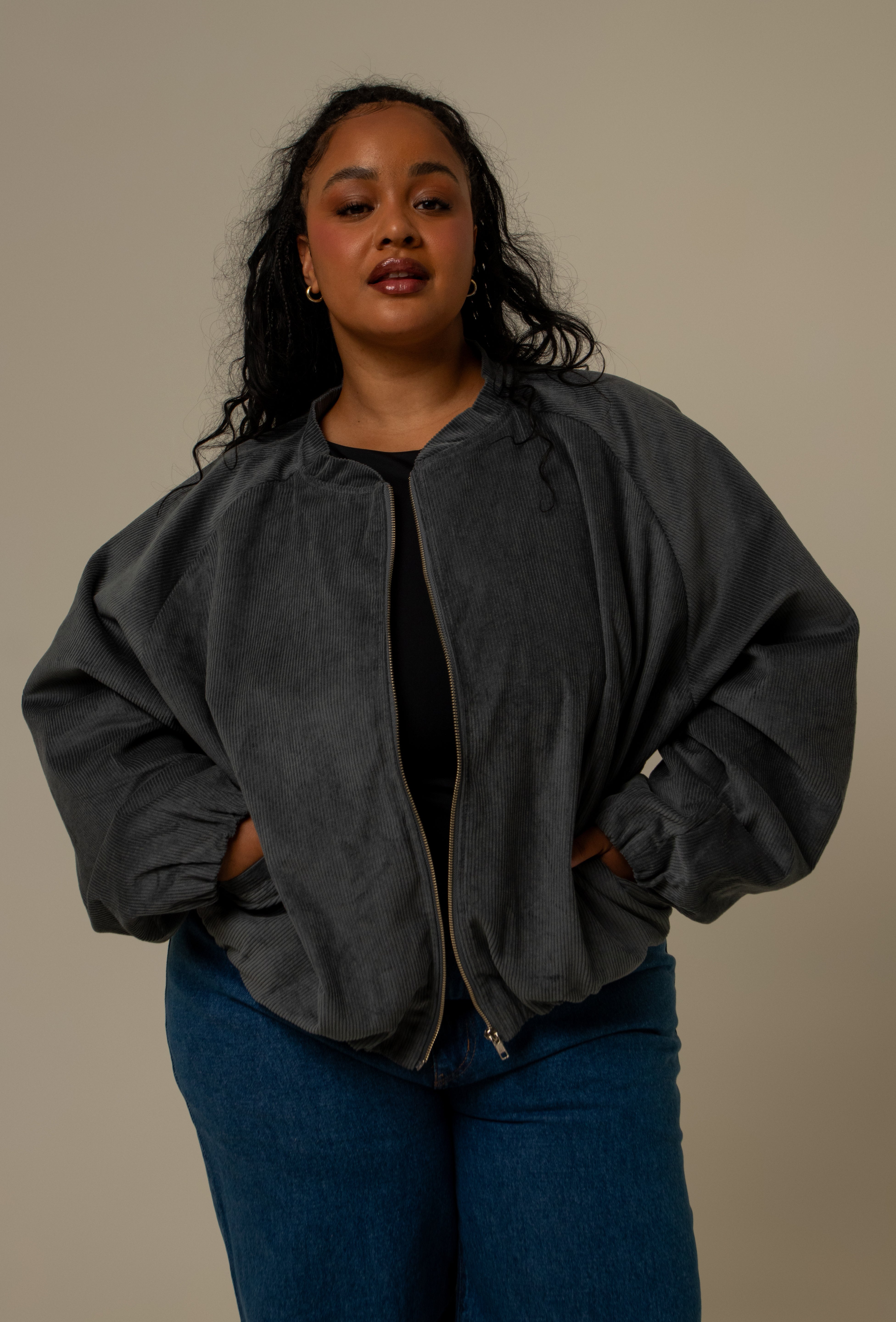jaqueta canelada bomber