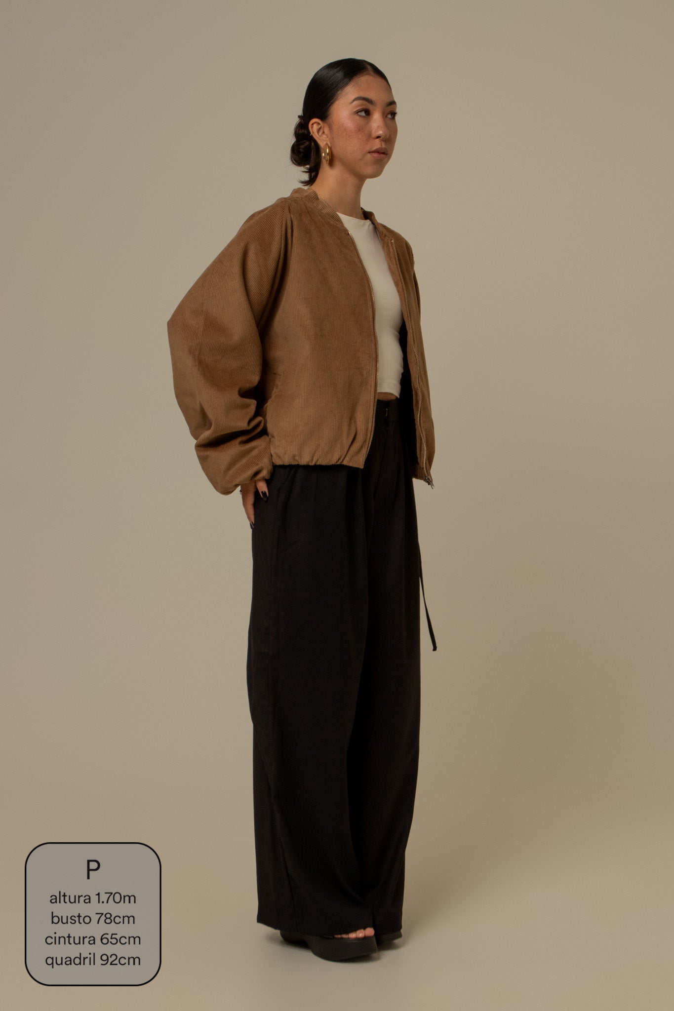 jaqueta canelada bomber