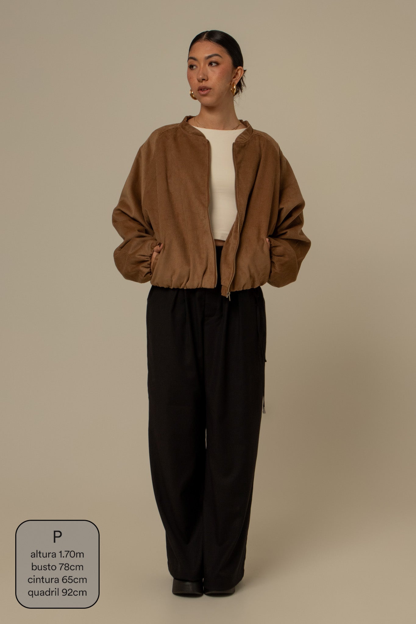 jaqueta canelada bomber