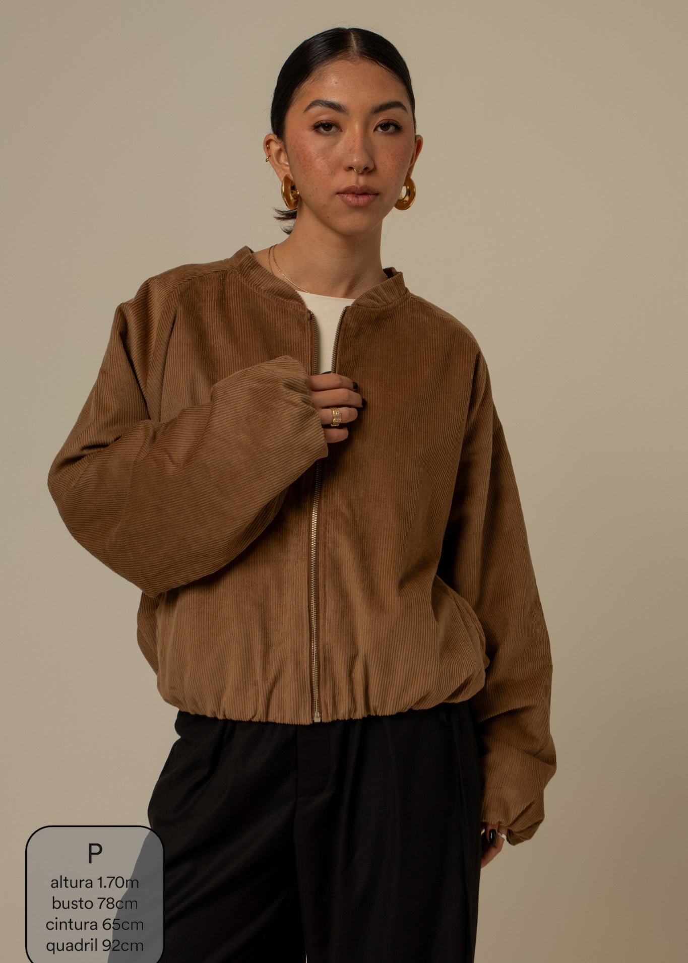 jaqueta canelada bomber