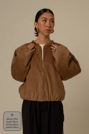 jaqueta canelada bomber