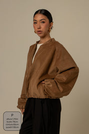 jaqueta canelada bomber