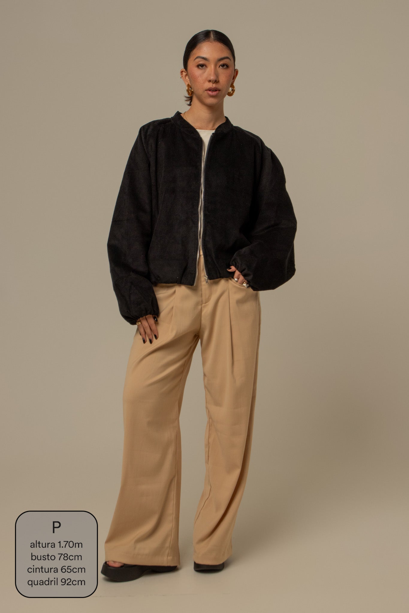 jaqueta canelada bomber