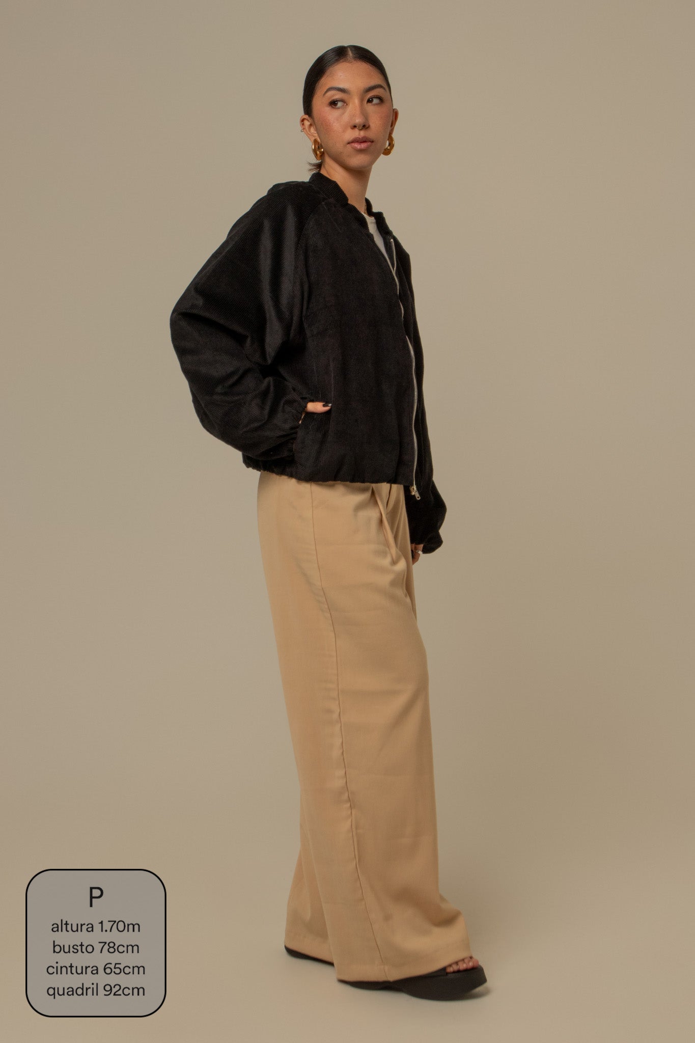 jaqueta canelada bomber