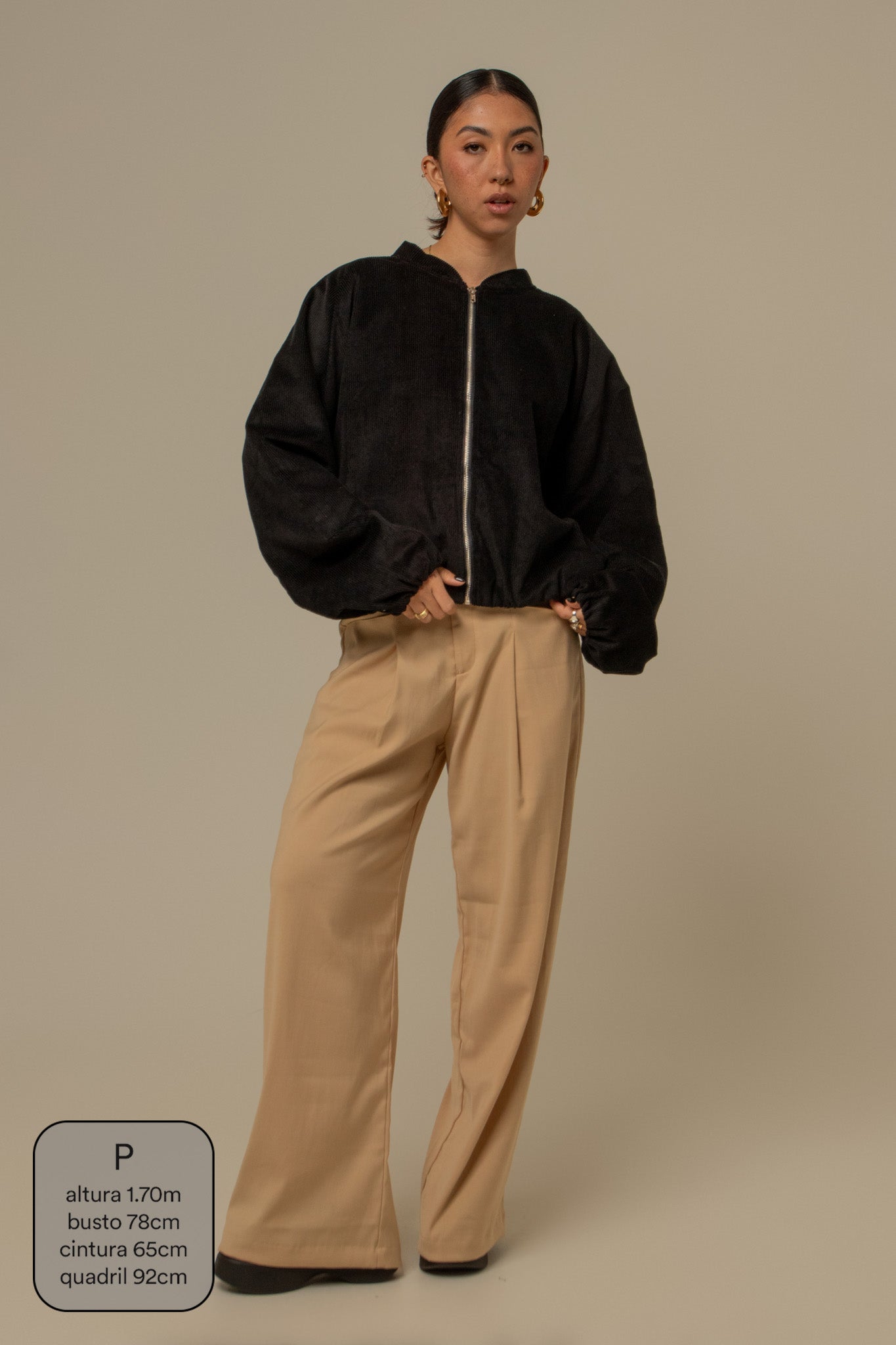 jaqueta canelada bomber