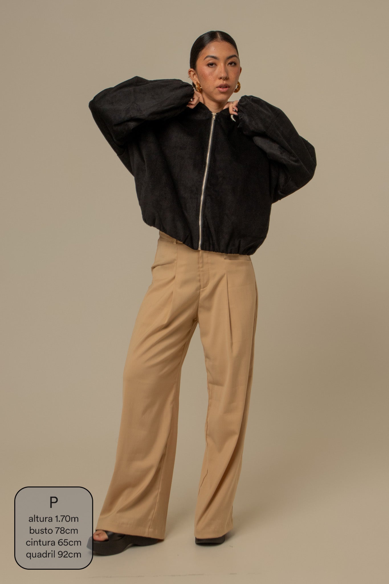 jaqueta canelada bomber