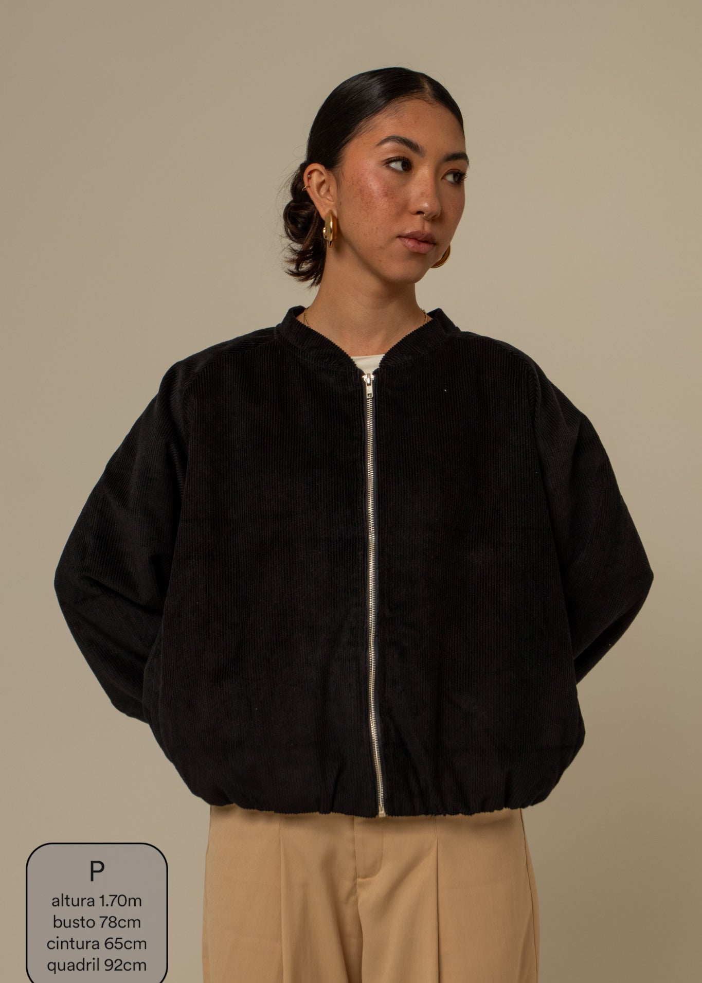 jaqueta canelada bomber