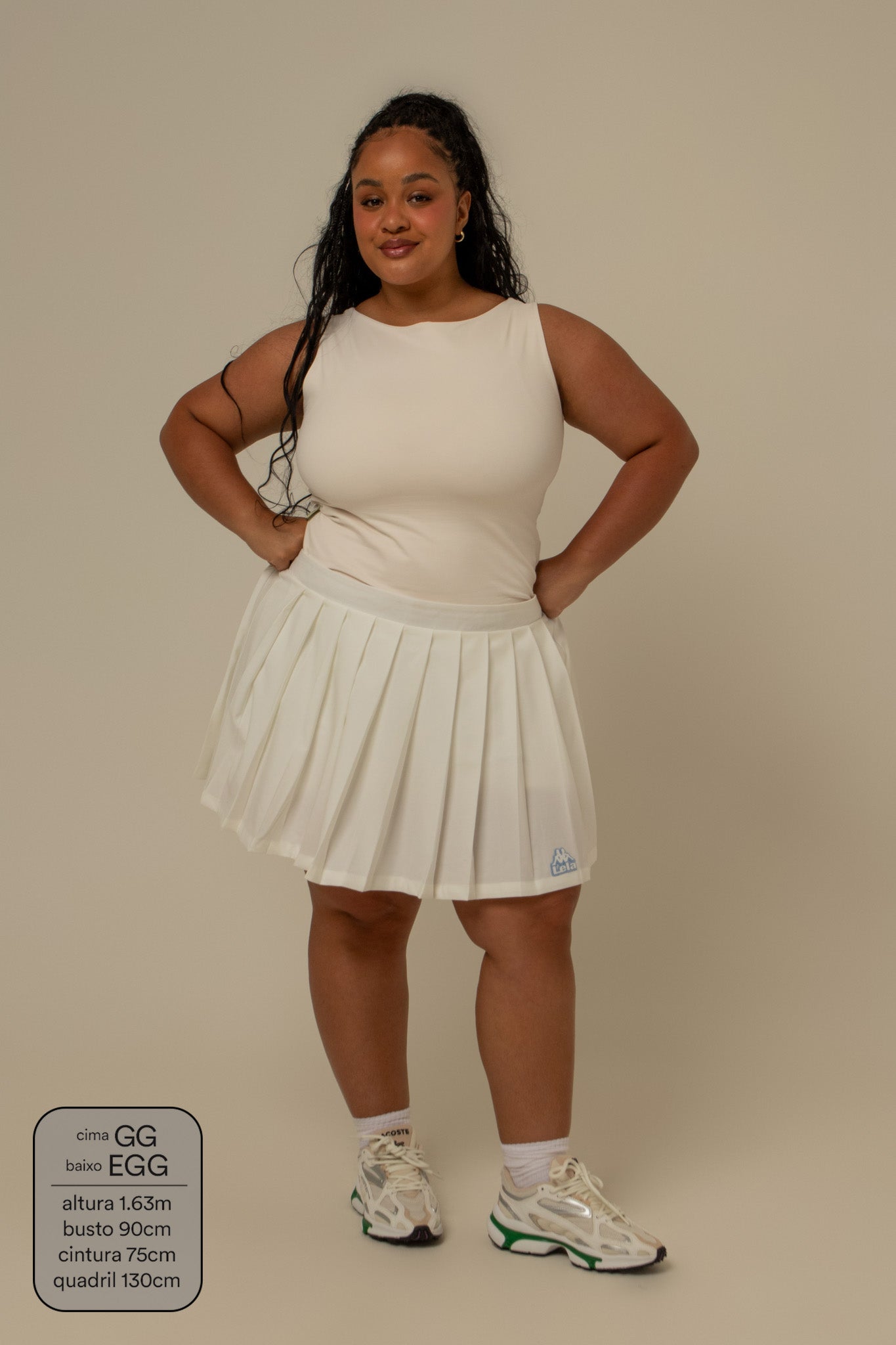 short saia plissado lela & kappa