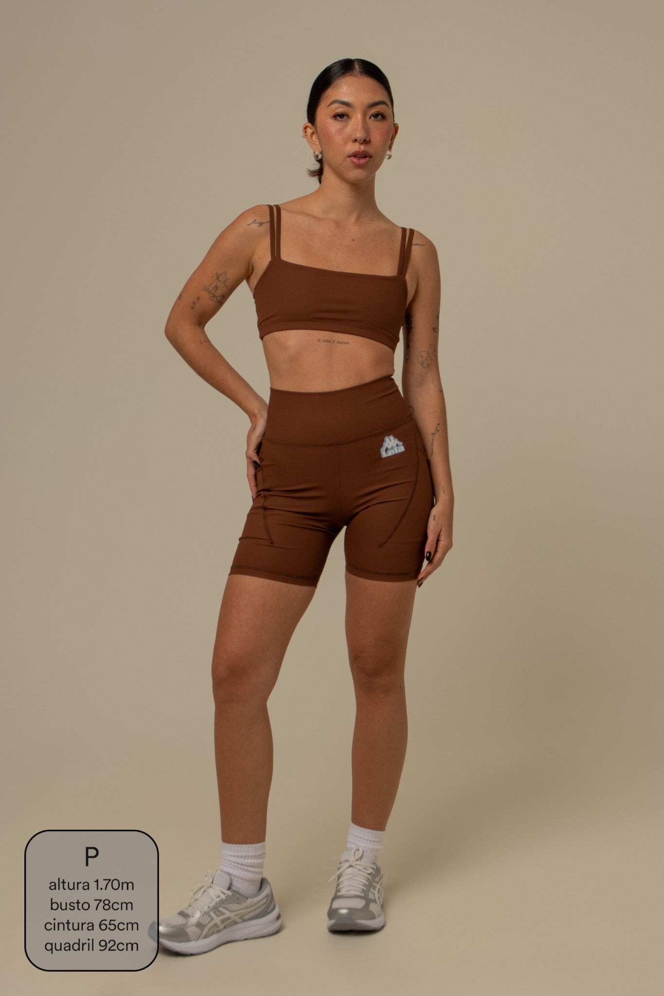 short biker canelado gym lela & kappa