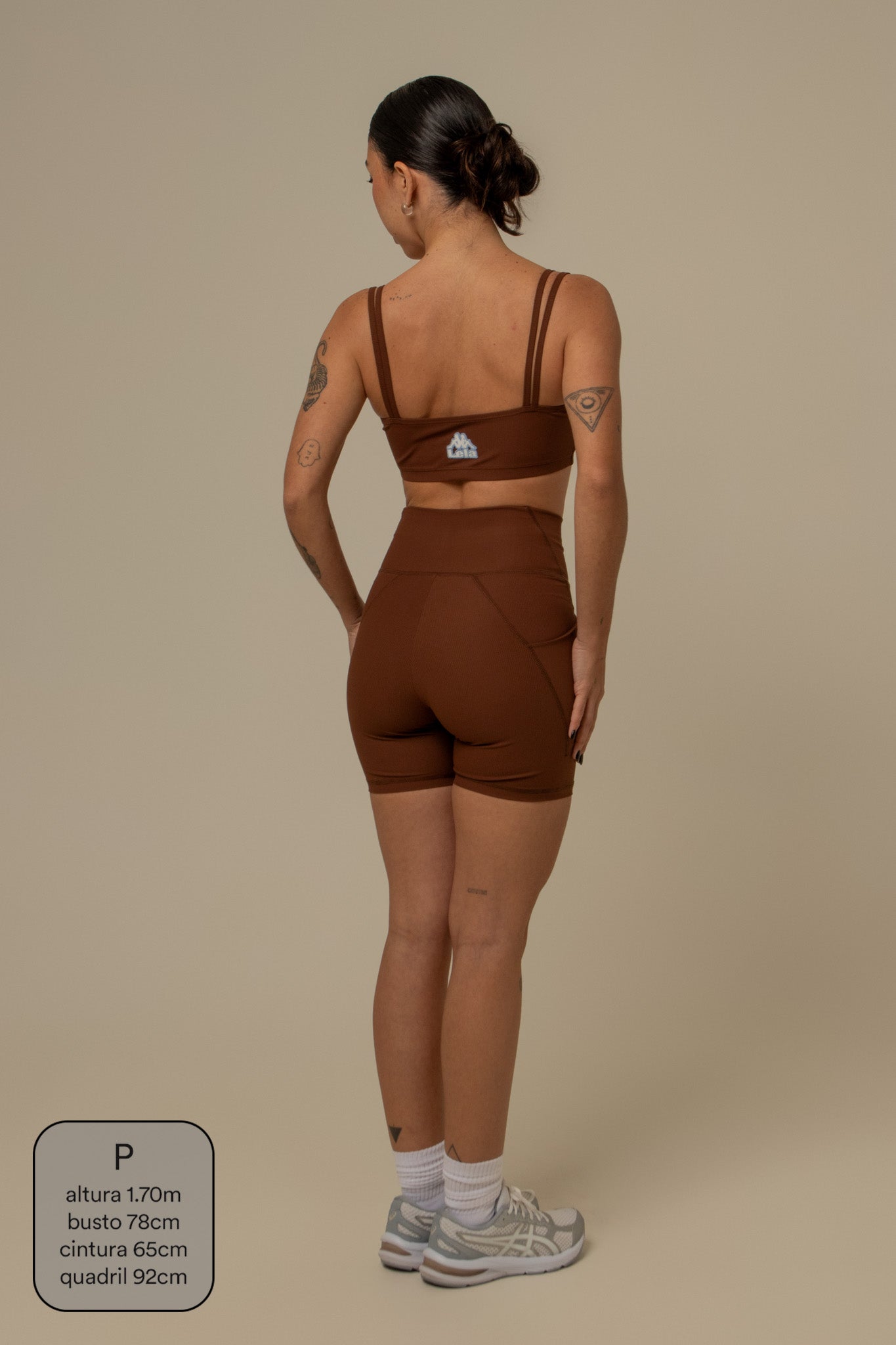 short biker canelado gym lela & kappa