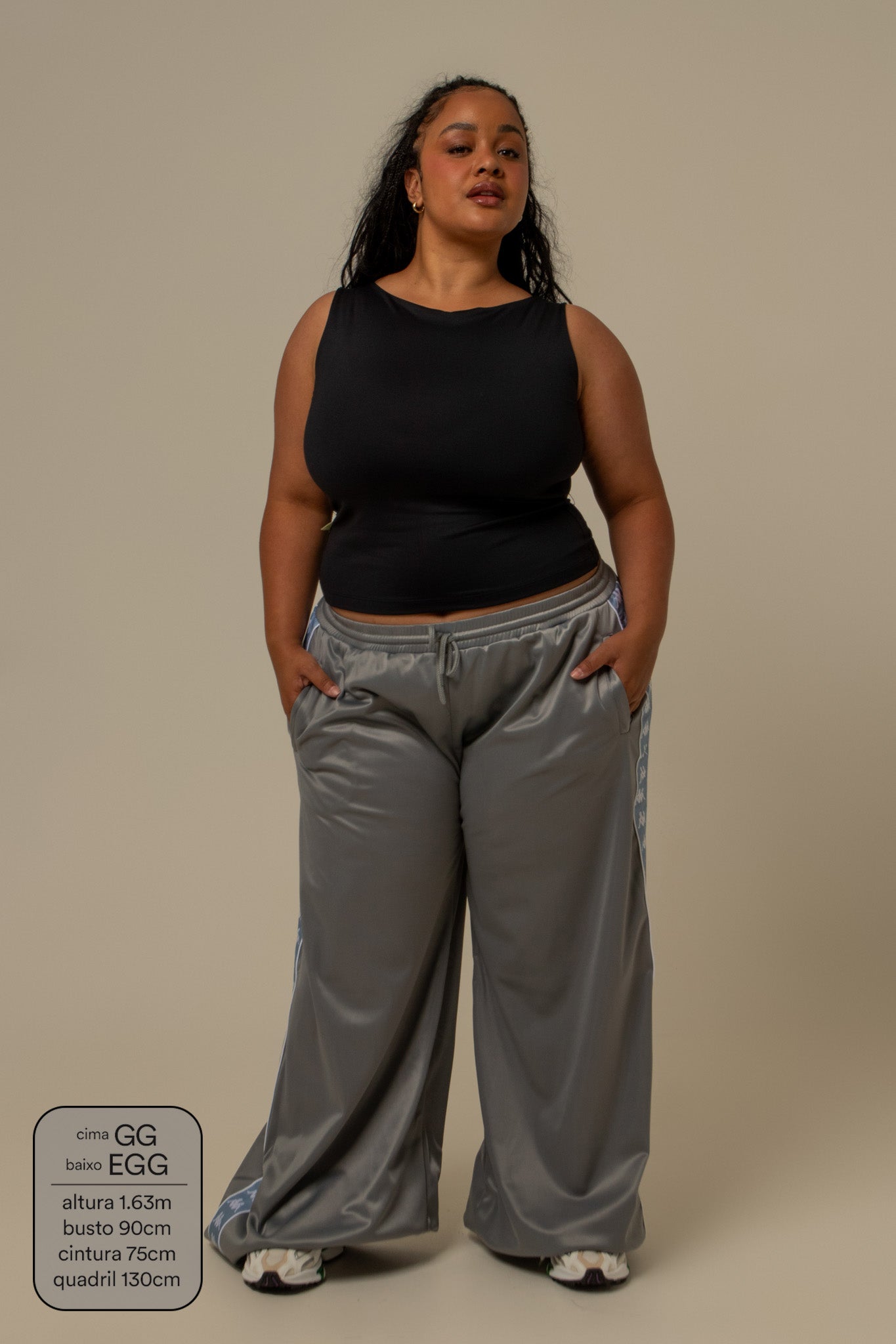 calça tracksuit wide lela & kappa