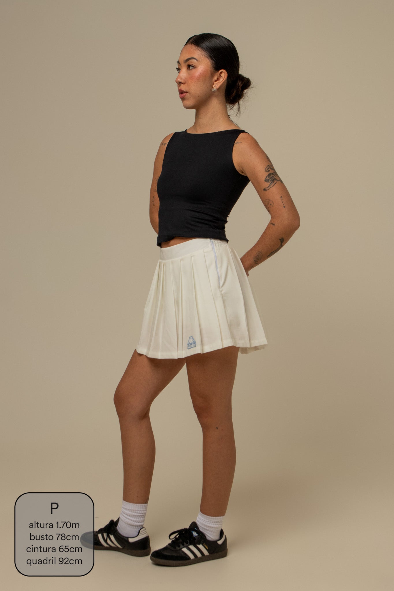 short saia plissado lela & kappa