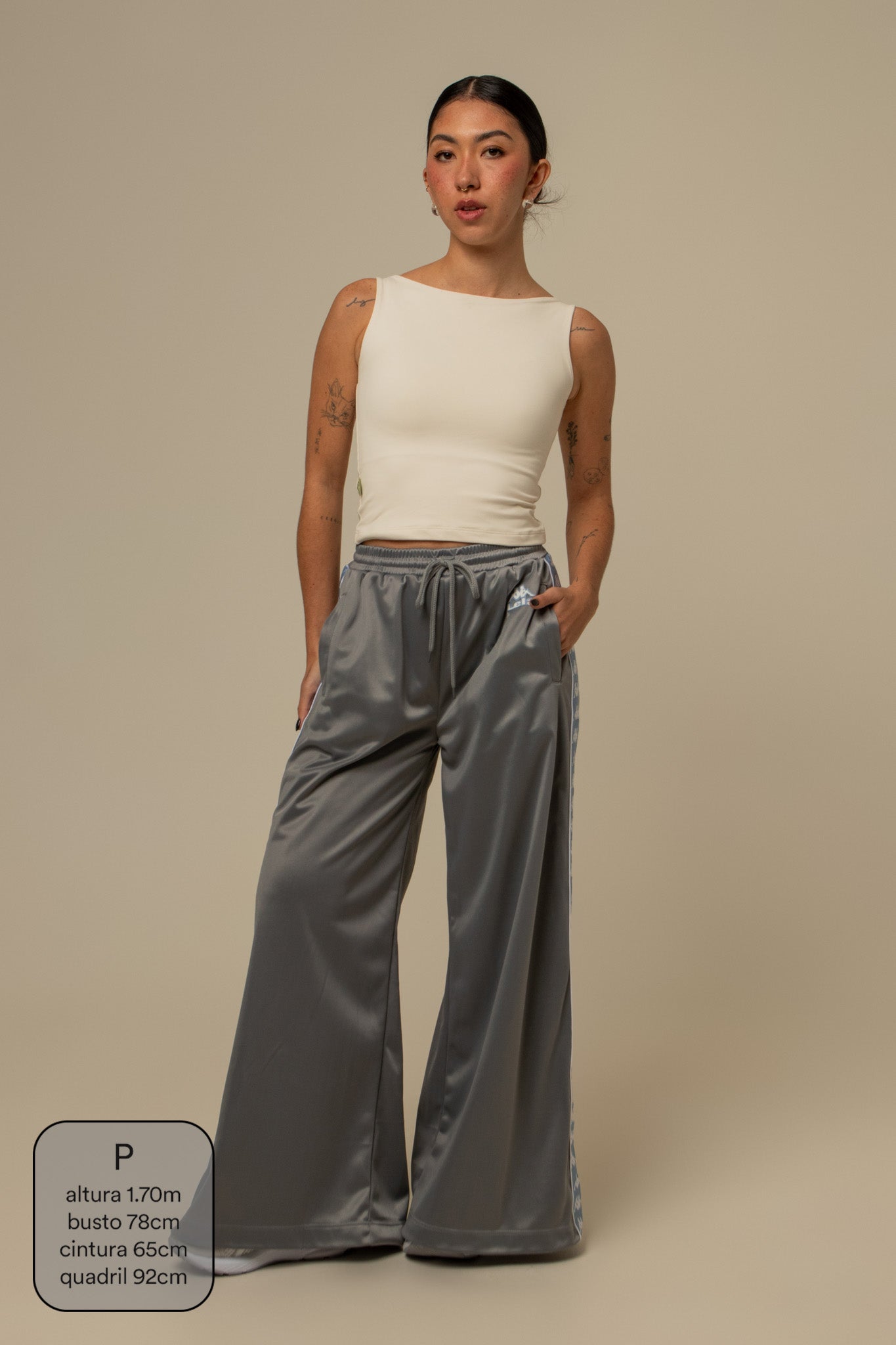 calça tracksuit wide lela & kappa