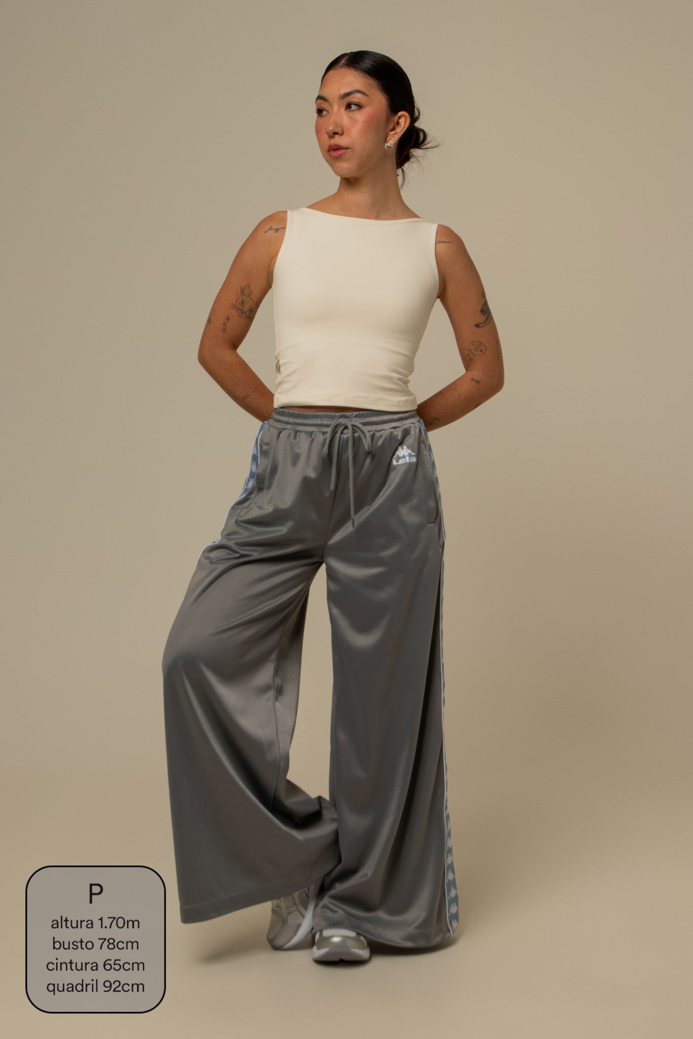 calça tracksuit wide lela & kappa