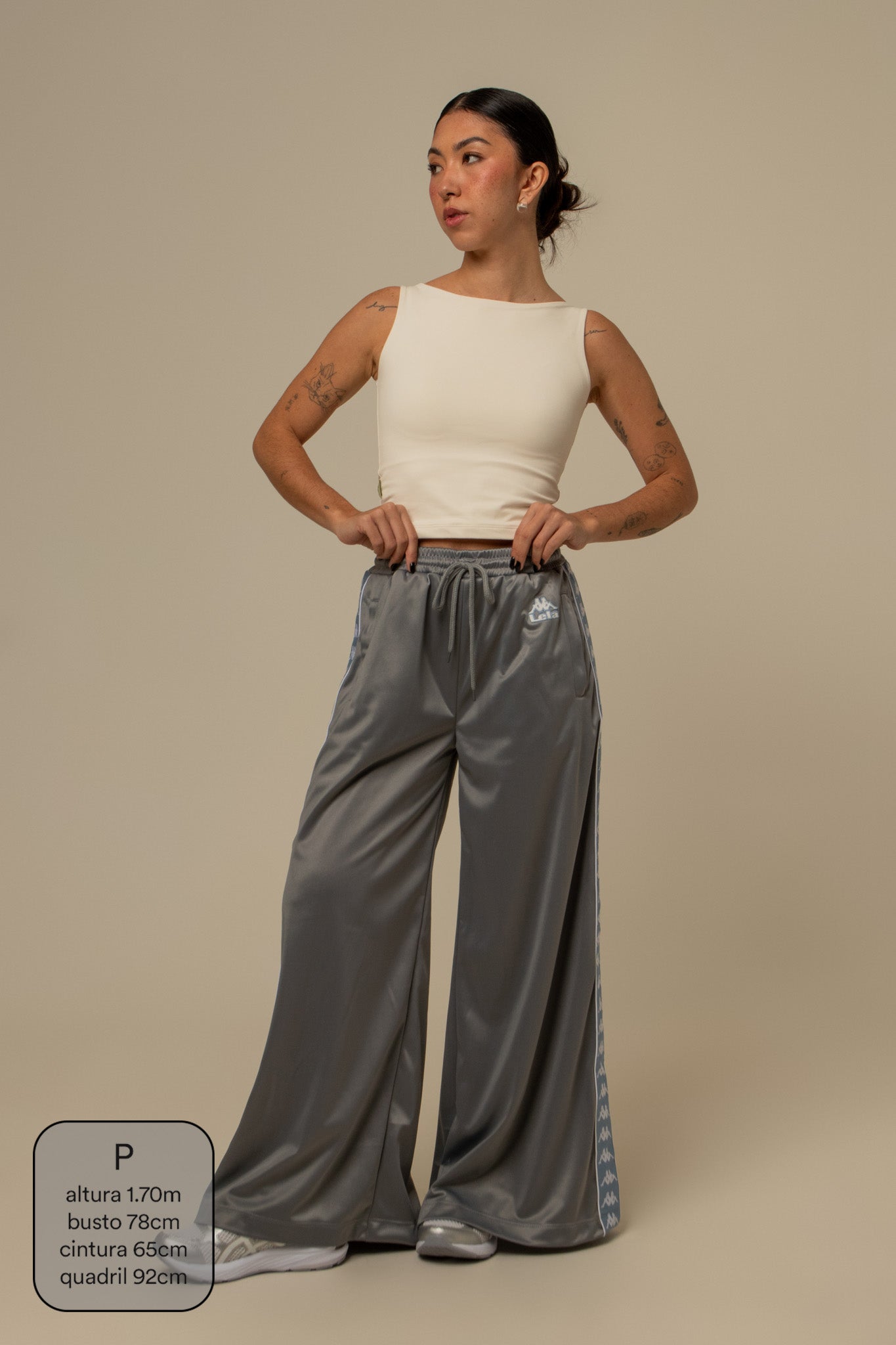 calça tracksuit wide lela & kappa
