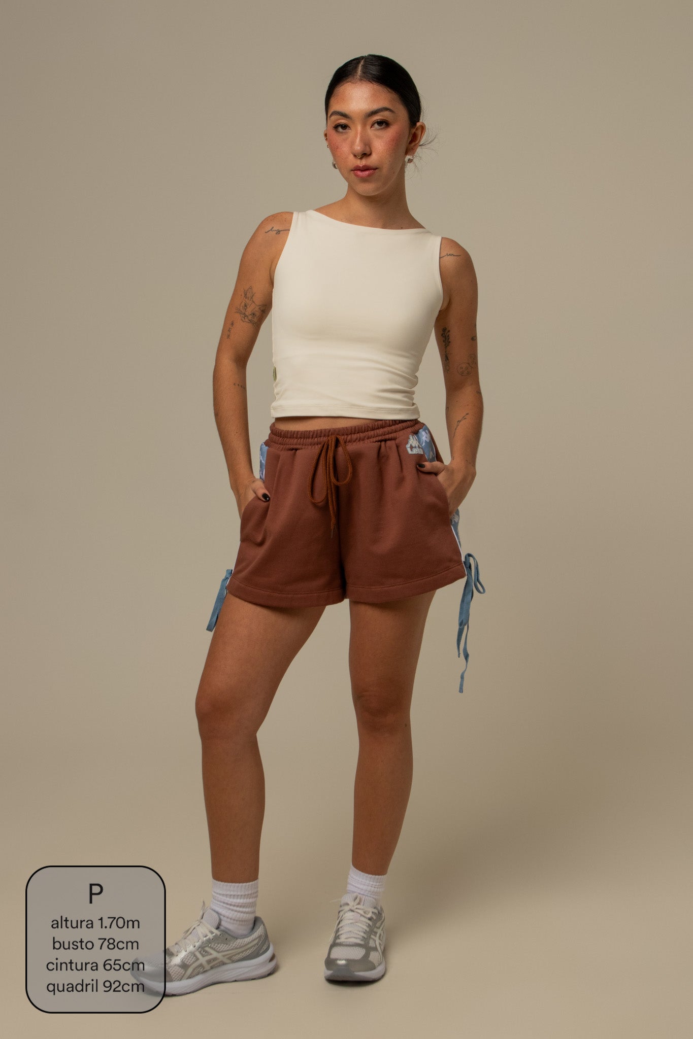 short de moletom lacinho lela & kappa