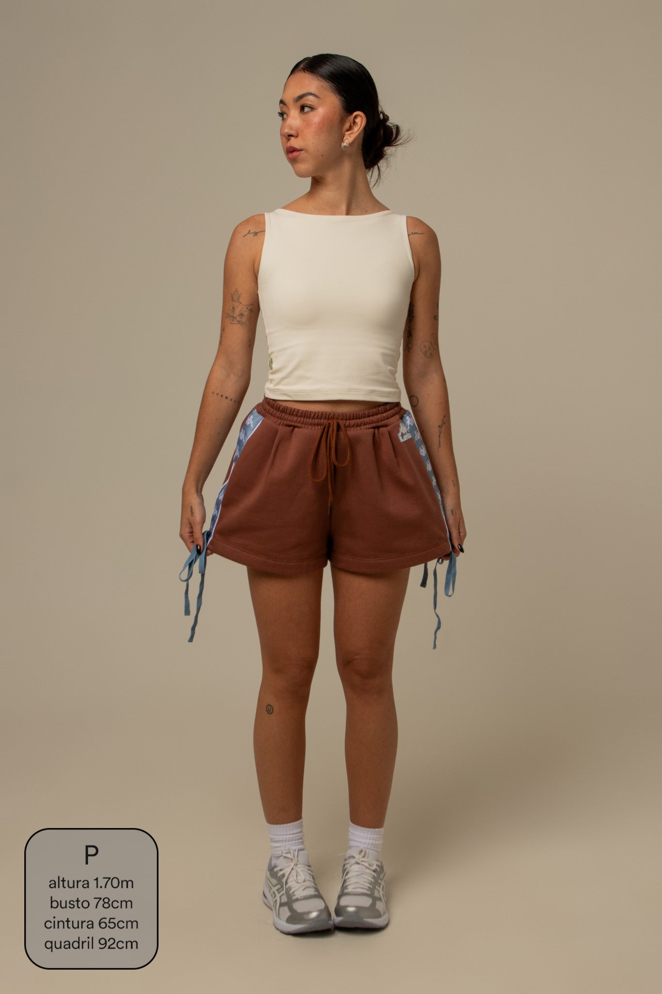 short de moletom lacinho lela & kappa