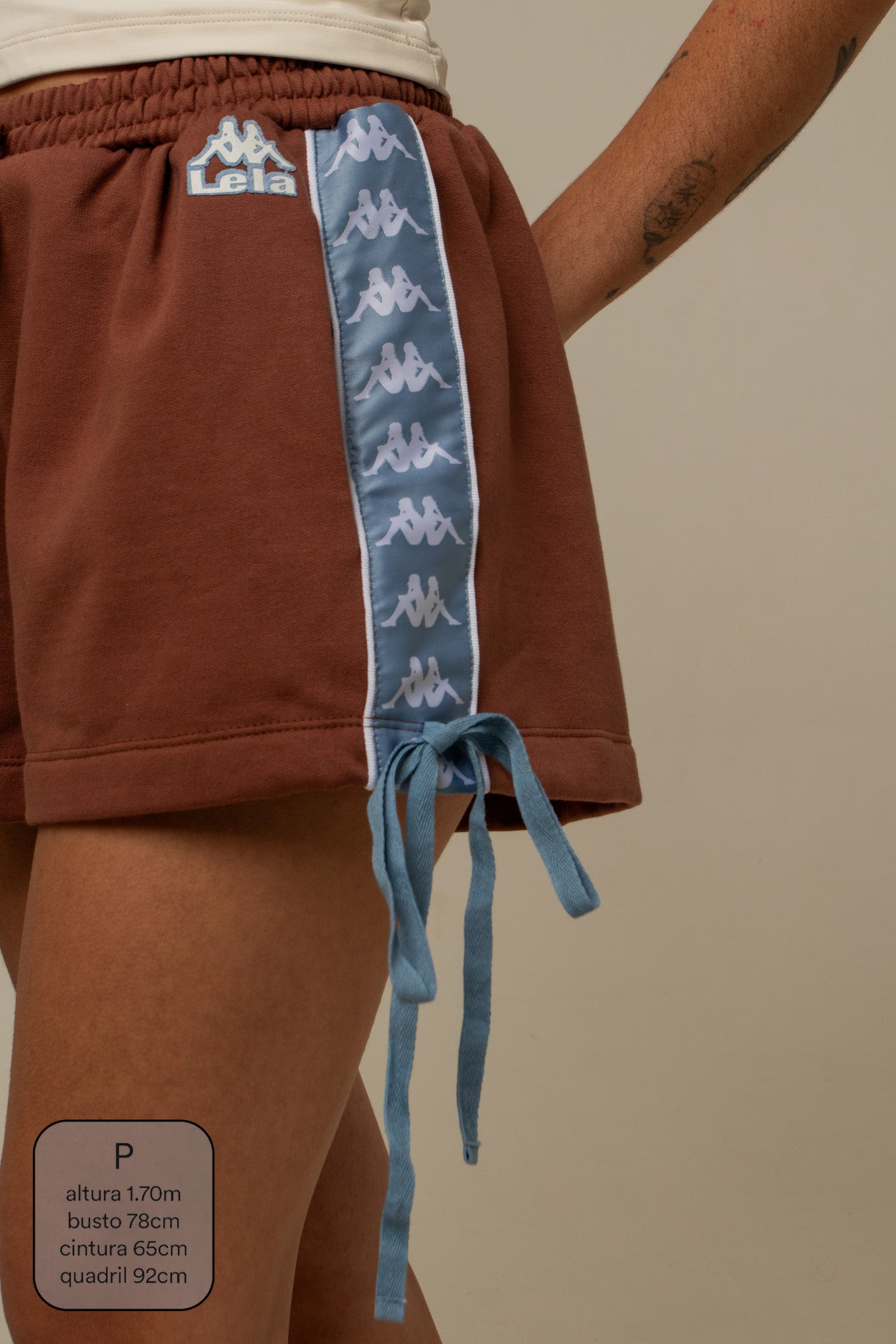 short de moletom lacinho lela & kappa