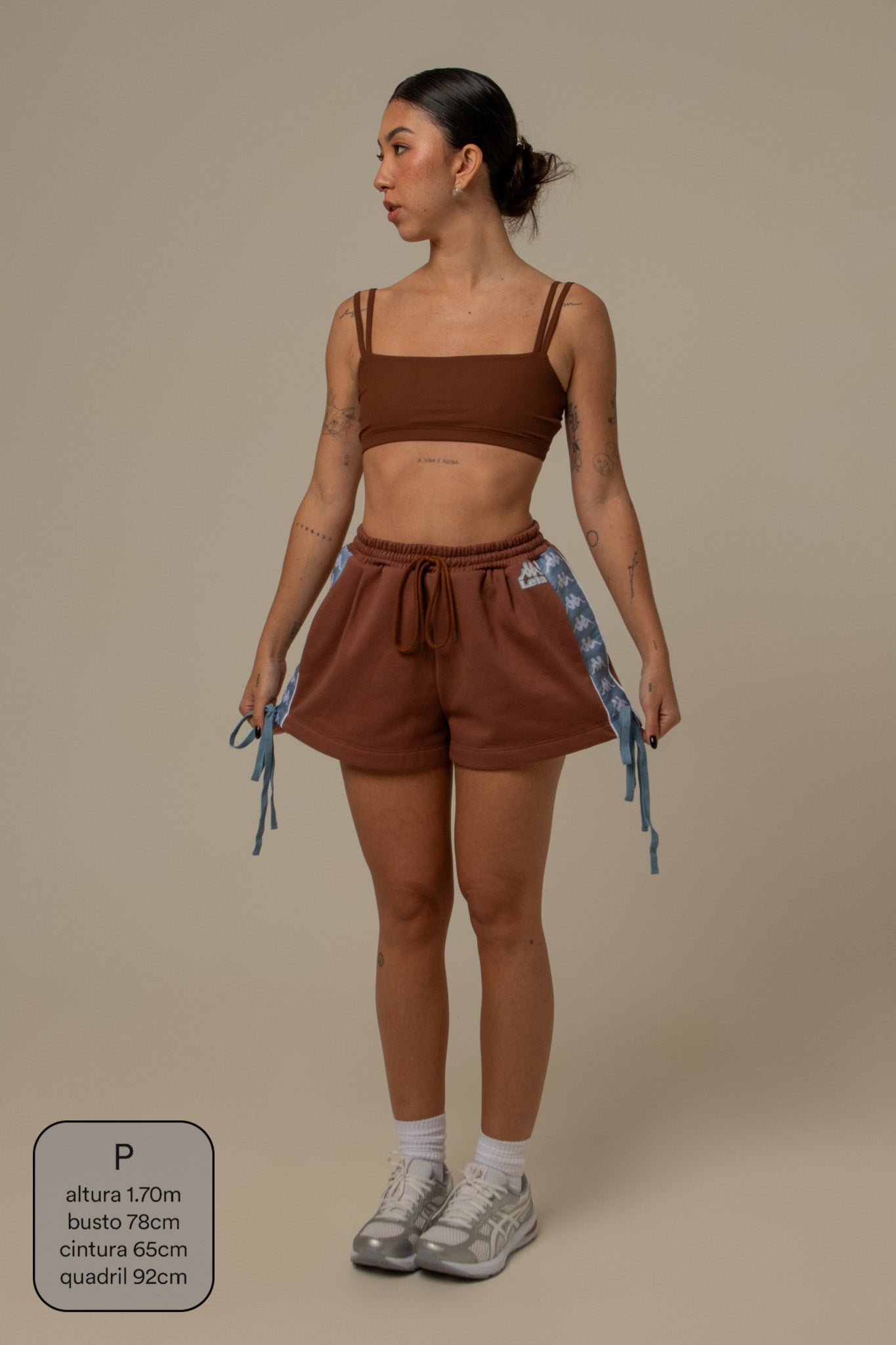 short de moletom lacinho lela & kappa