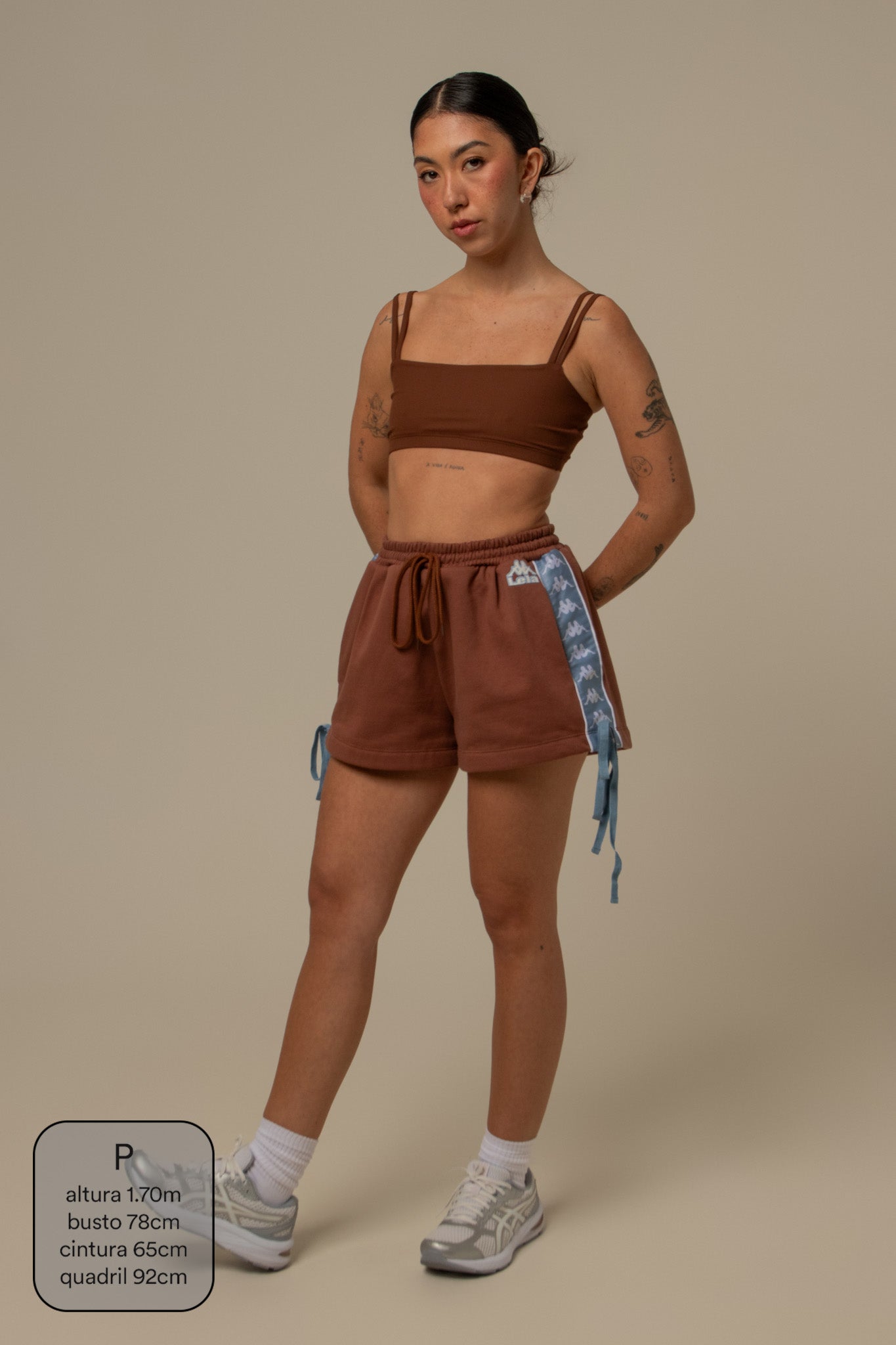 short de moletom lacinho lela & kappa