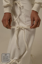 calça de moletom cozy wide lacinho