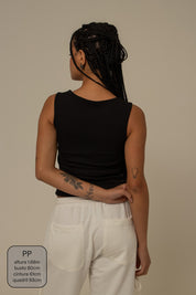 blusa cozy canelada com top embutido