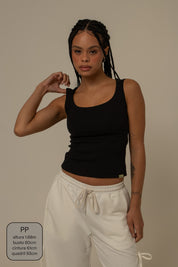 blusa cozy canelada com top embutido