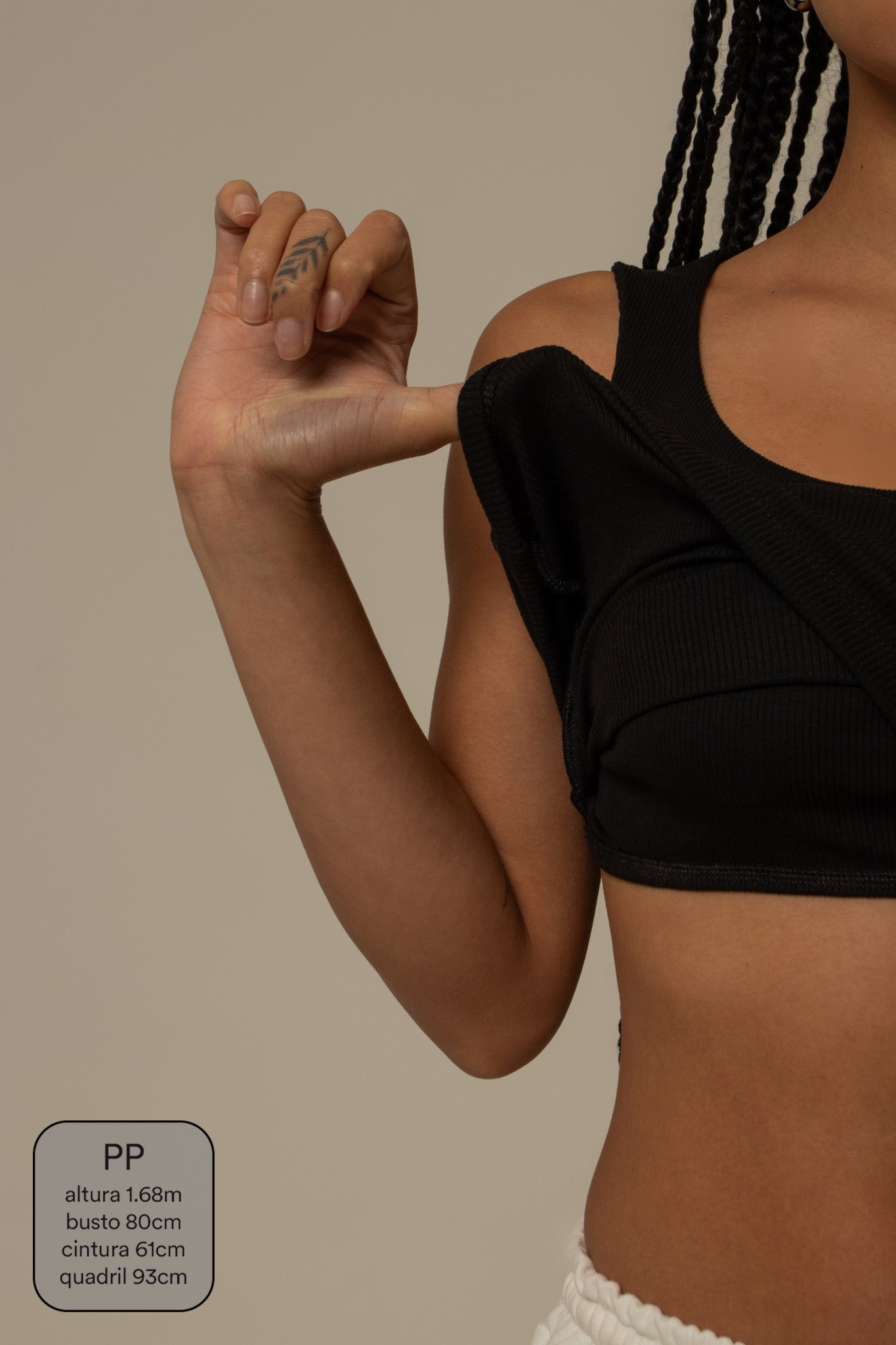 blusa cozy canelada com top embutido