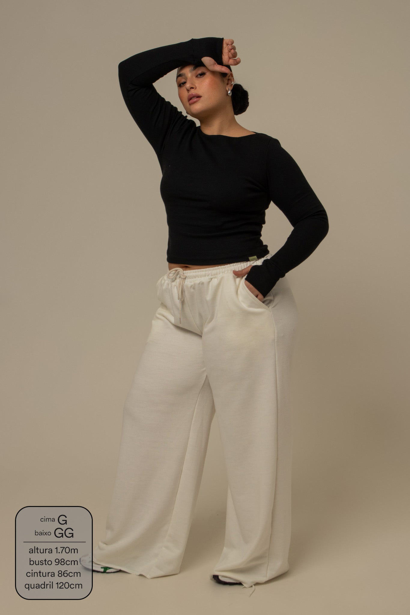 calça de moletom cozy wide