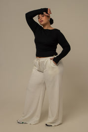 calça de moletom cozy wide