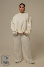 calça de moletom cozy wide