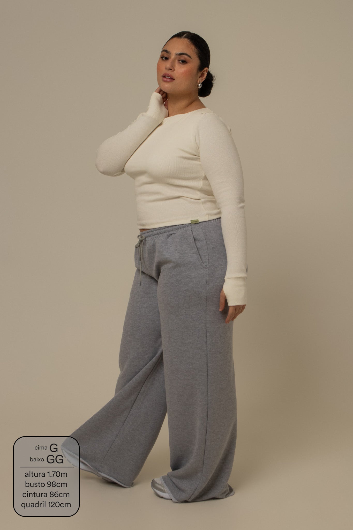 calça de moletom cozy wide