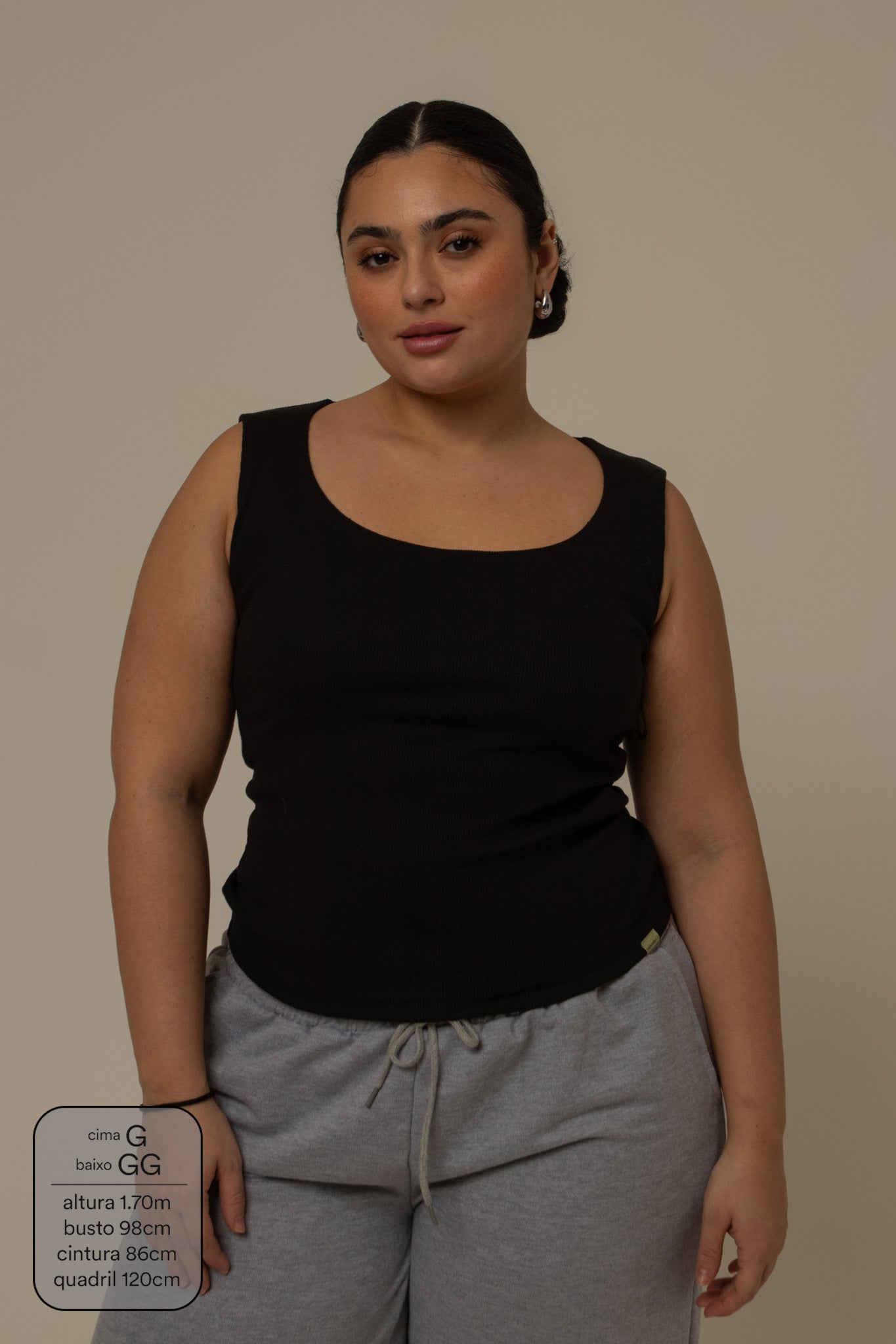 blusa cozy canelada com top embutido