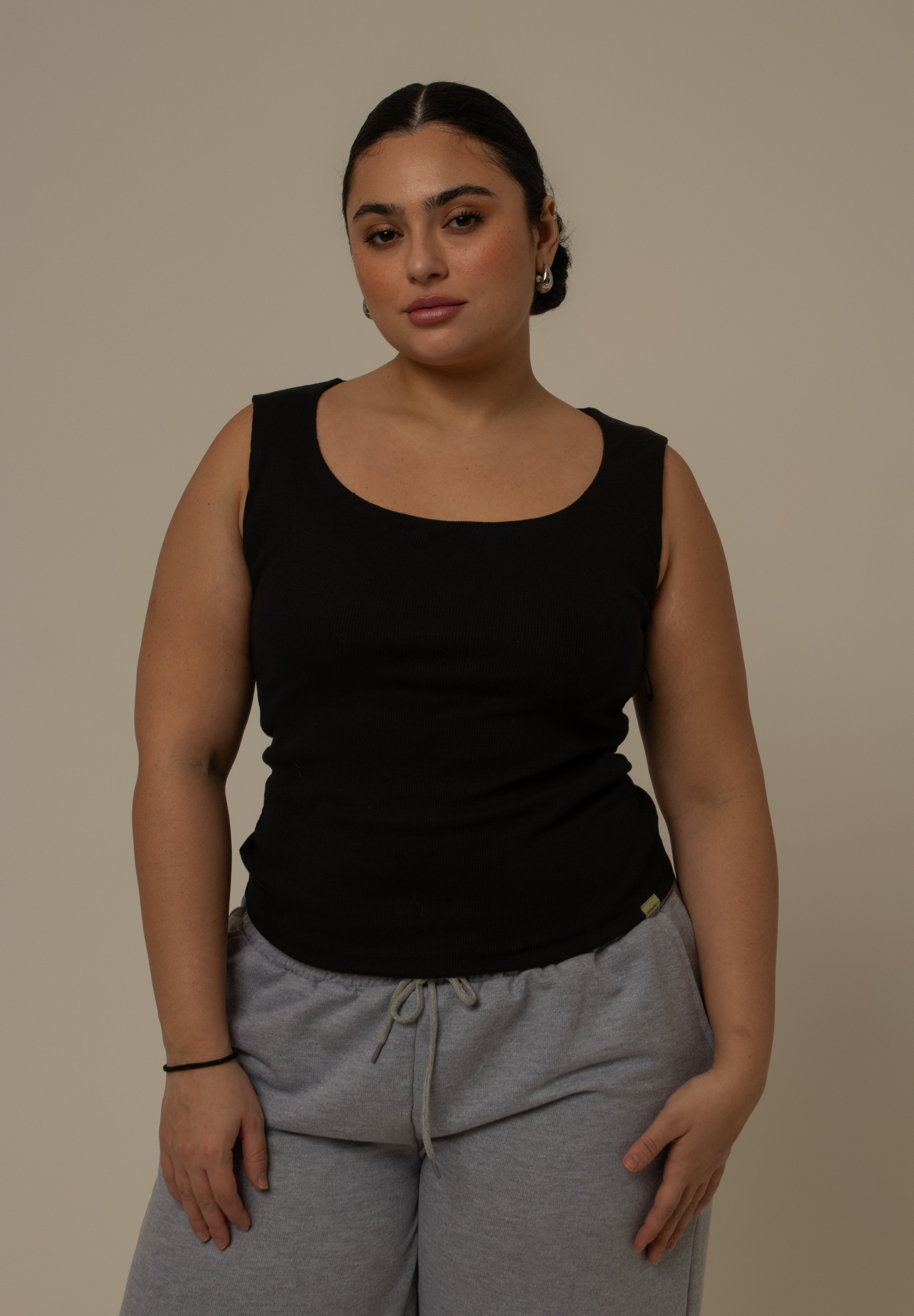 blusa cozy canelada com top embutido