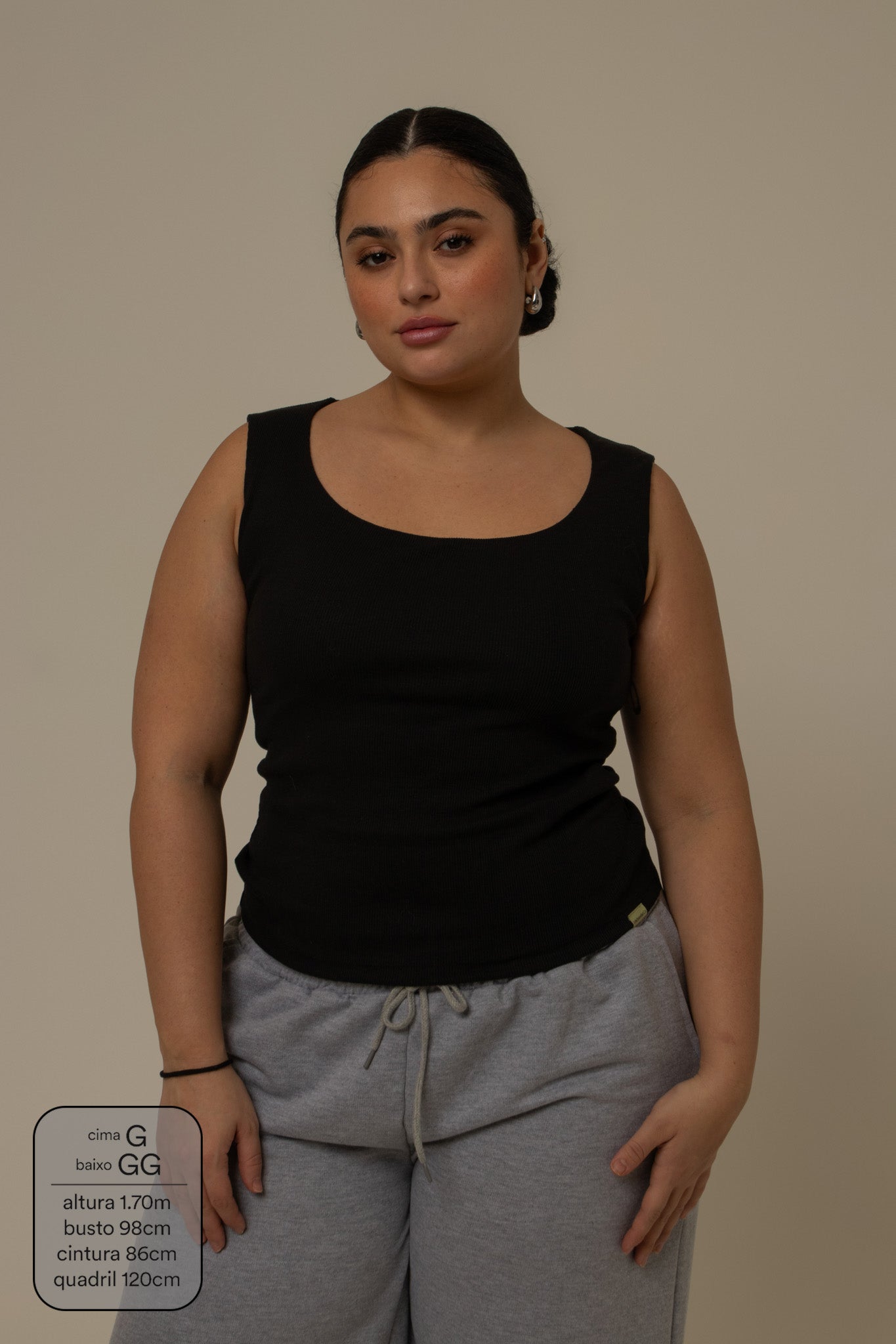 blusa cozy canelada com top embutido