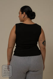 blusa cozy canelada com top embutido
