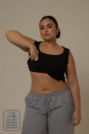 blusa cozy canelada com top embutido