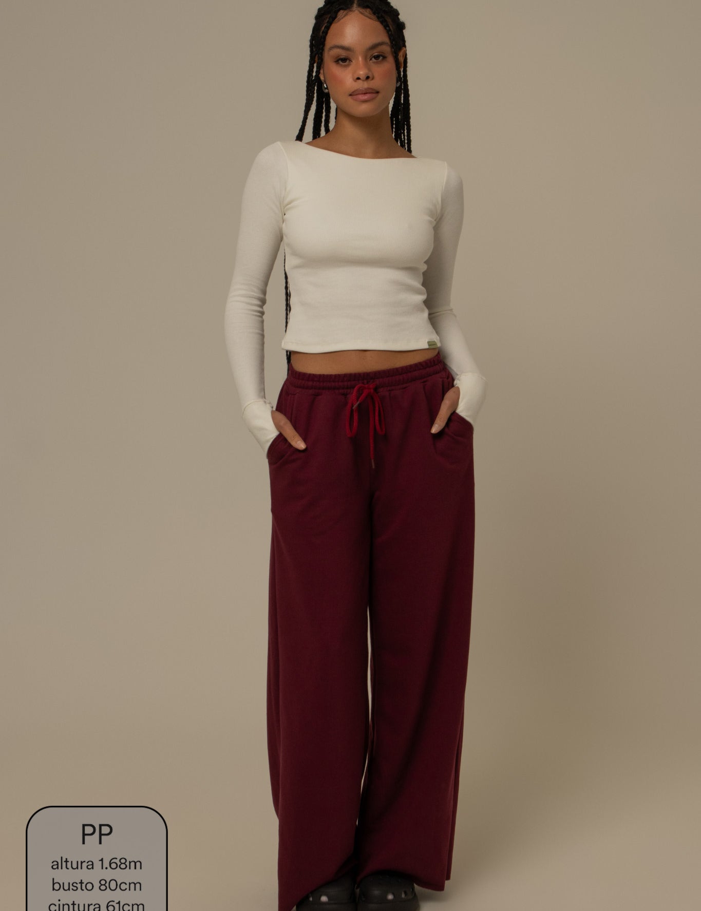 calça de moletom cozy wide