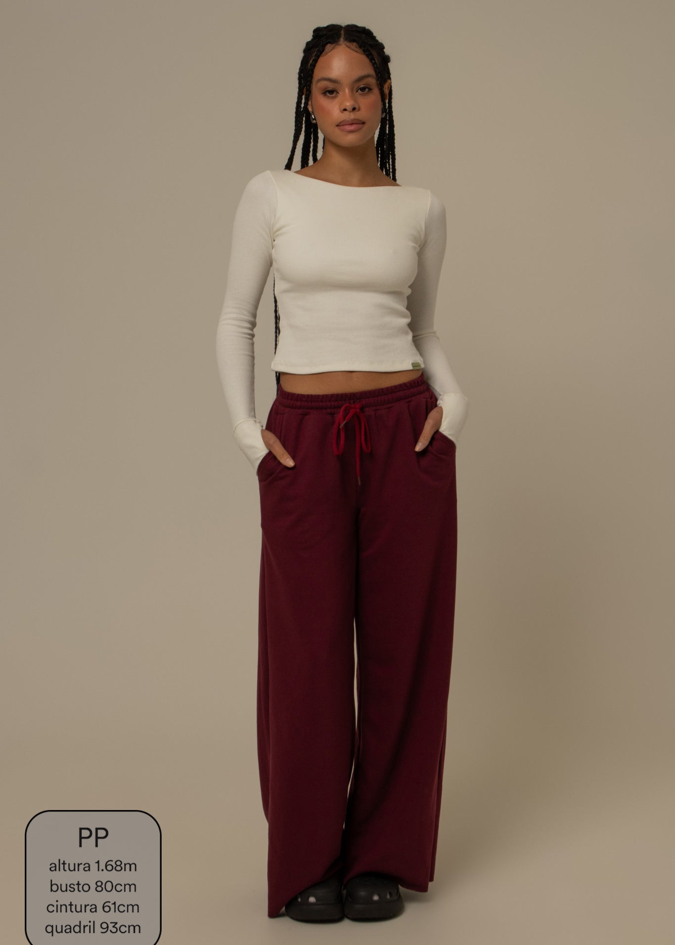 calça de moletom cozy wide