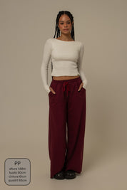 calça de moletom cozy wide